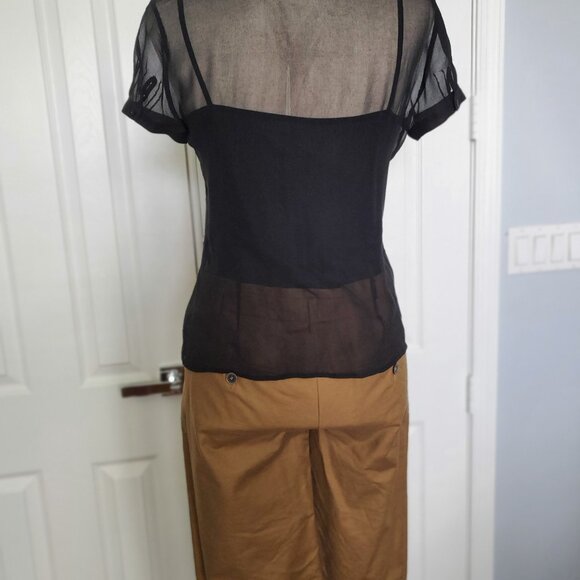 ALFANI - Sheer Button Down Top with Cami Small - Picture 10 of 16